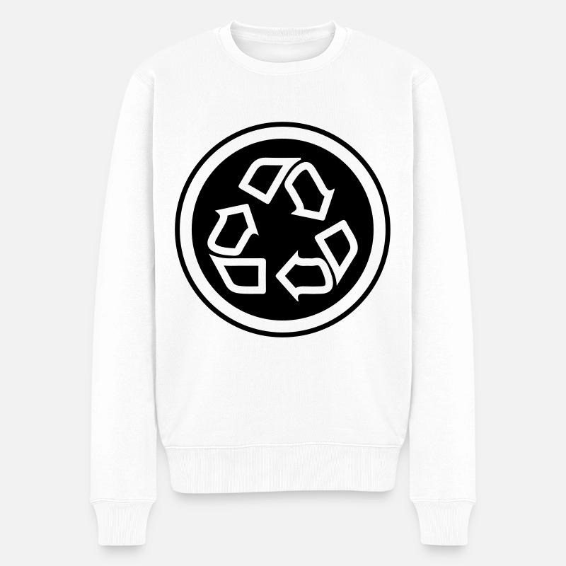 Symbole de recyclage - Pull Premium bio Homme - blanc