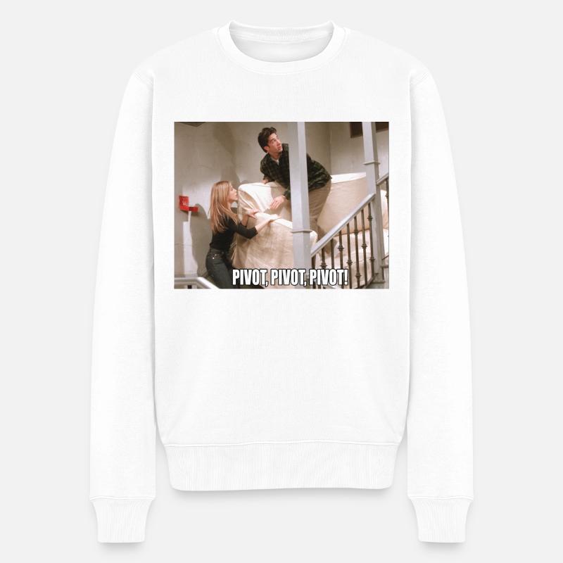 Friends PIVOT! Meme - Männer Premium Bio Pullover - Weiß