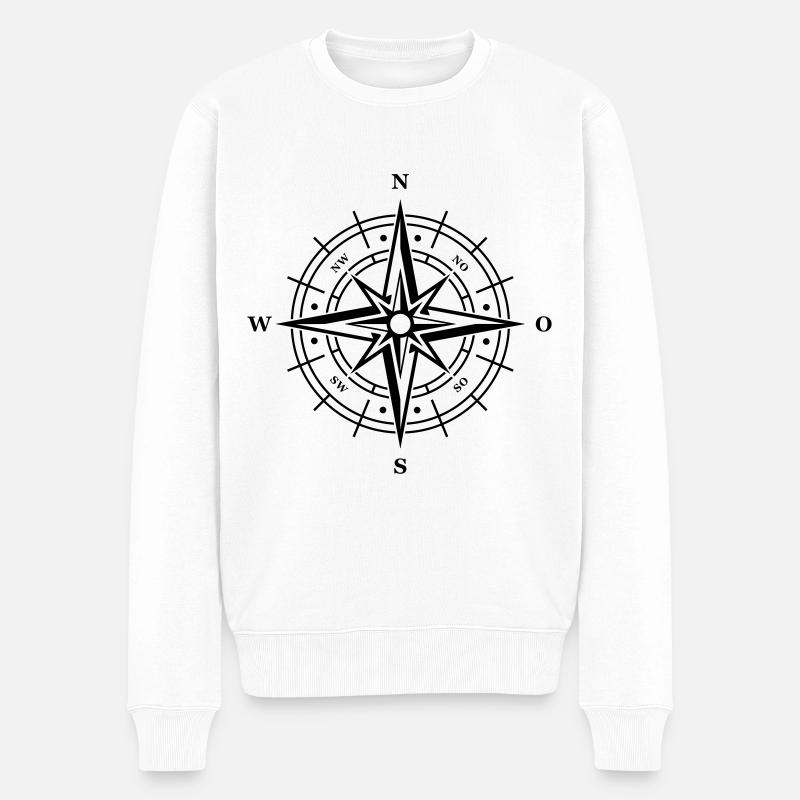 symbole de la boussole - Pull Premium bio Homme - blanc