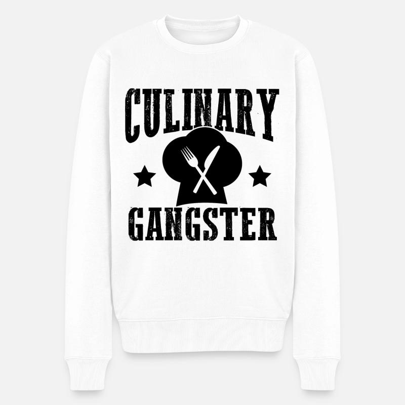 cuisiner gangster - Pull Premium bio Homme - blanc