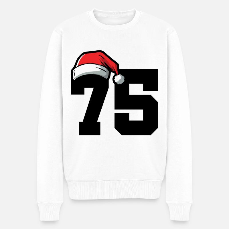 75 Numéro Noël - Pull Premium bio Homme - blanc