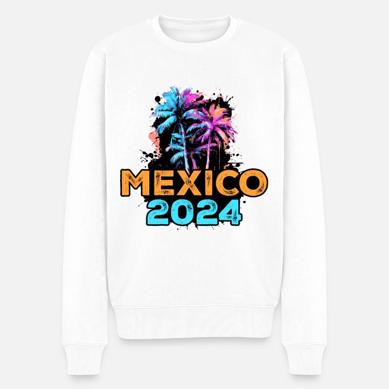 Mexiko 2024 Reise - Männer Premium Bio Pullover - Weiß