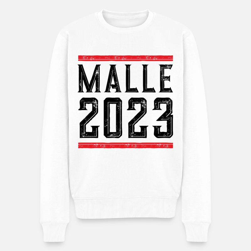 Malle 2023 - Männer Premium Bio Pullover - Weiß