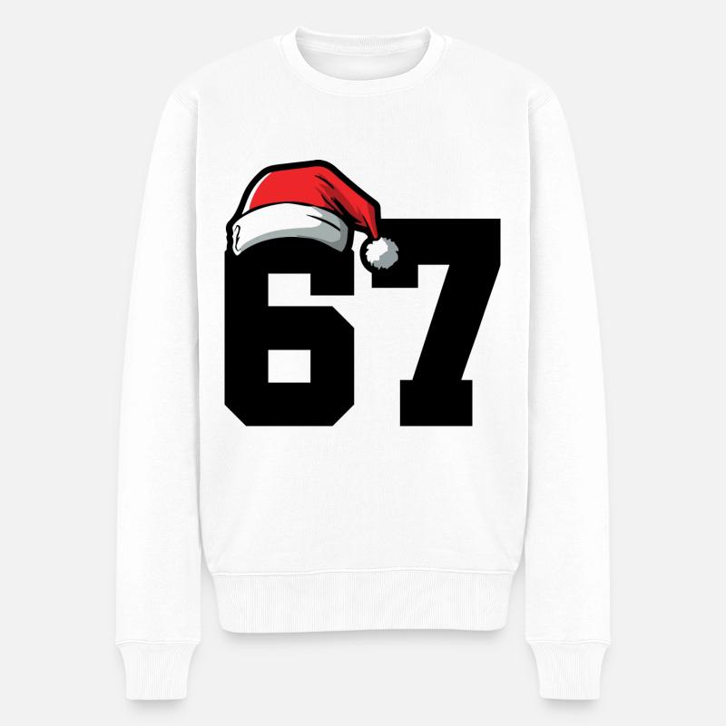 67 Numéro Noël - Pull Premium bio Homme - blanc