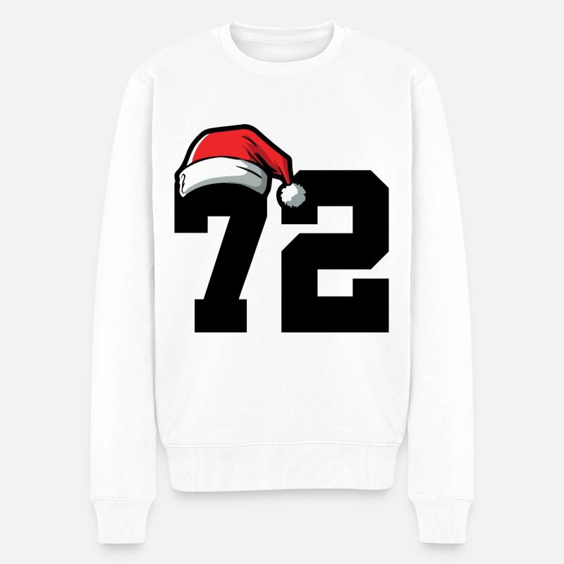 72 Numéro Noël - Pull Premium bio Homme - blanc
