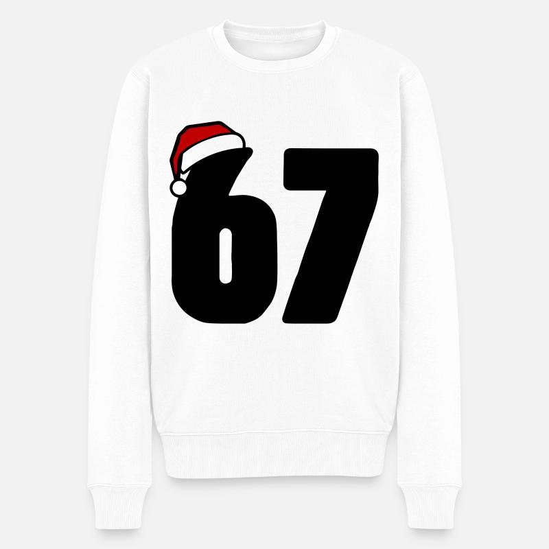 67 Numéro Noël - Pull Premium bio Homme - blanc