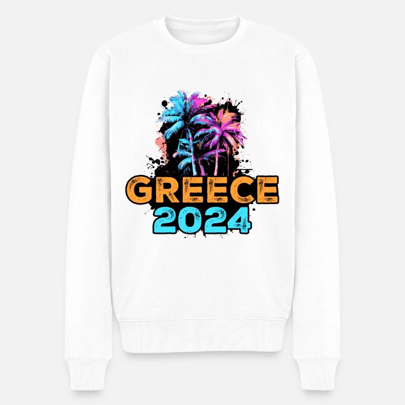 Tournée Grèce 2024 - Pull Premium bio Homme - blanc
