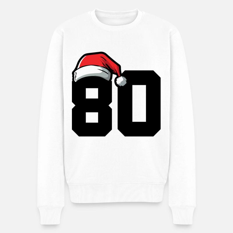 80 Numéro Noël - Pull Premium bio Homme - blanc