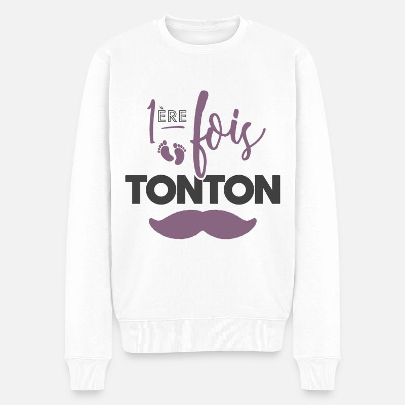 Première fois tonton - Pull Premium bio Homme - blanc