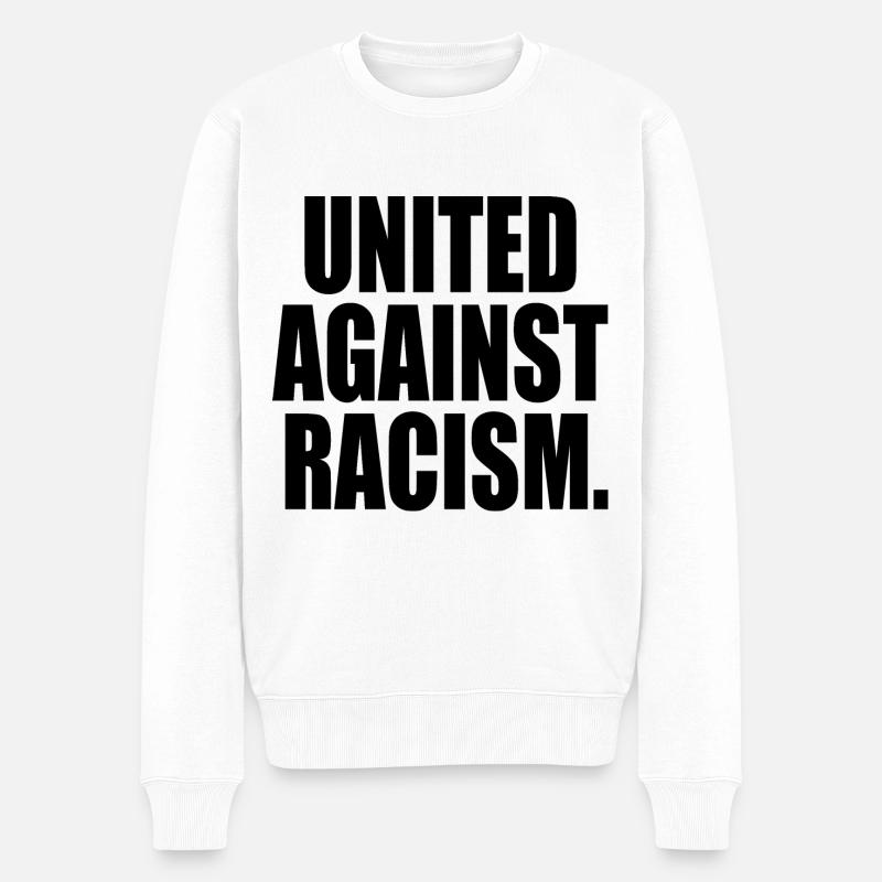 United against racism - Pull Premium bio Homme - blanc