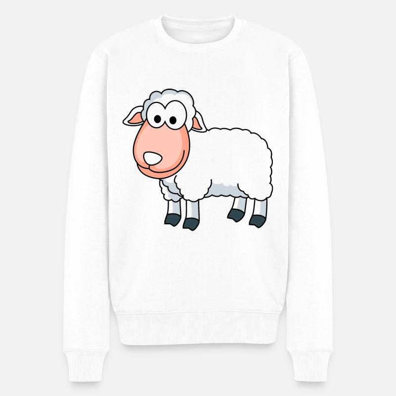 Mouton Comic Animal - Pull Premium bio Homme - blanc