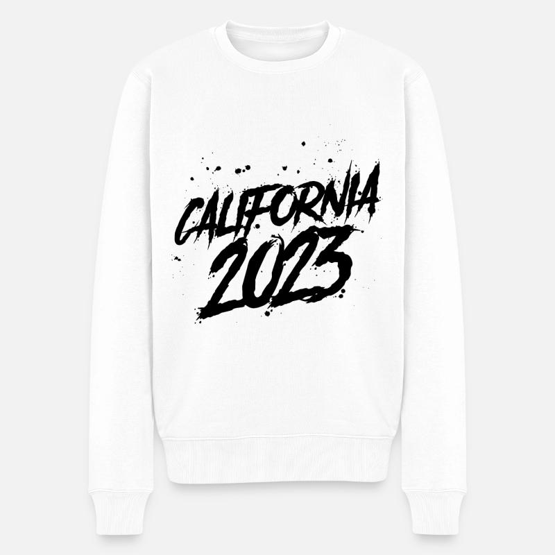 California 2023 - Männer Premium Bio Pullover - Weiß