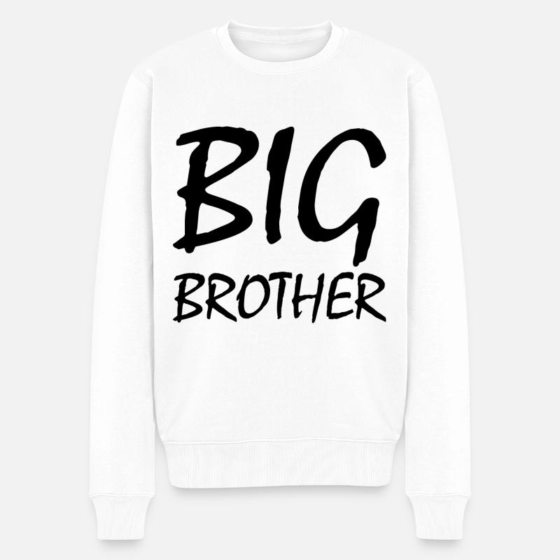 Big brother - Männer Premium Bio Pullover - Weiß