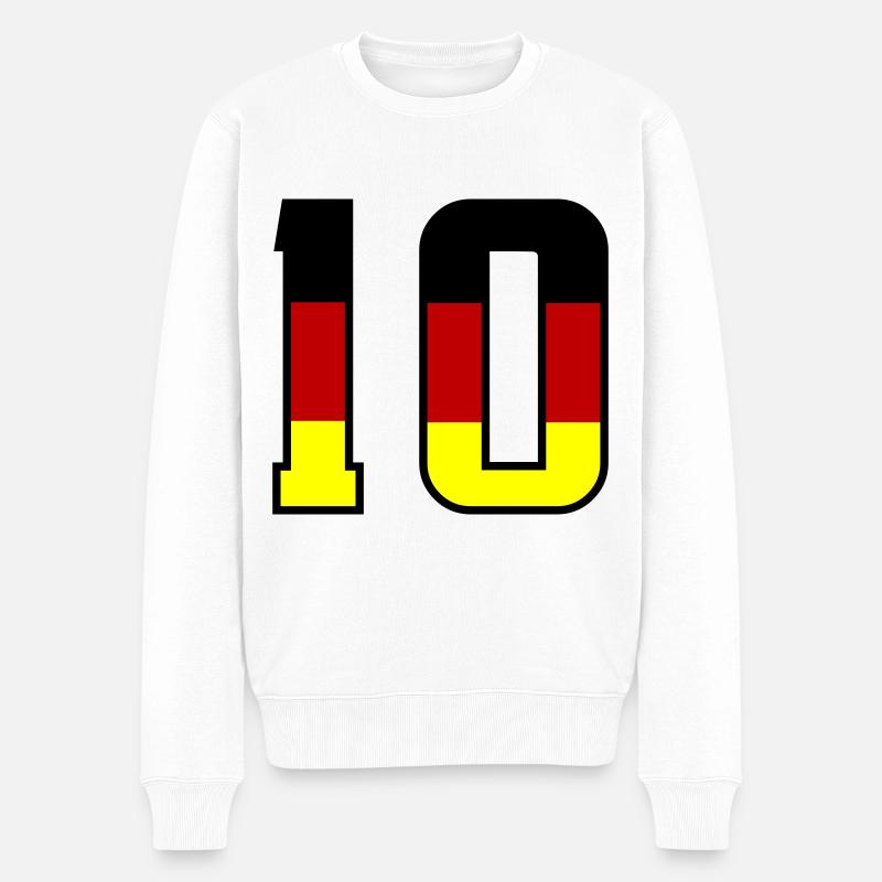 10 Zahl symbol Germany - Männer Premium Bio Pullover - Weiß