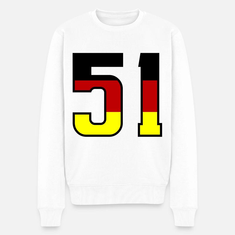 51 Symbole numérique Allemagne - Pull Premium bio Homme - blanc