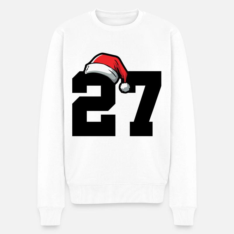 27 Numéro Noël - Pull Premium bio Homme - blanc