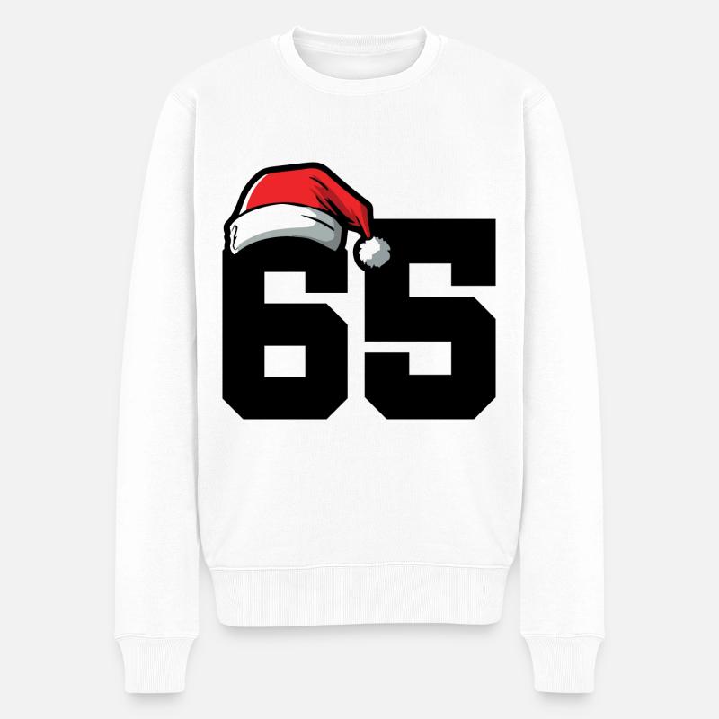 65 Numéro Noël - Pull Premium bio Homme - blanc
