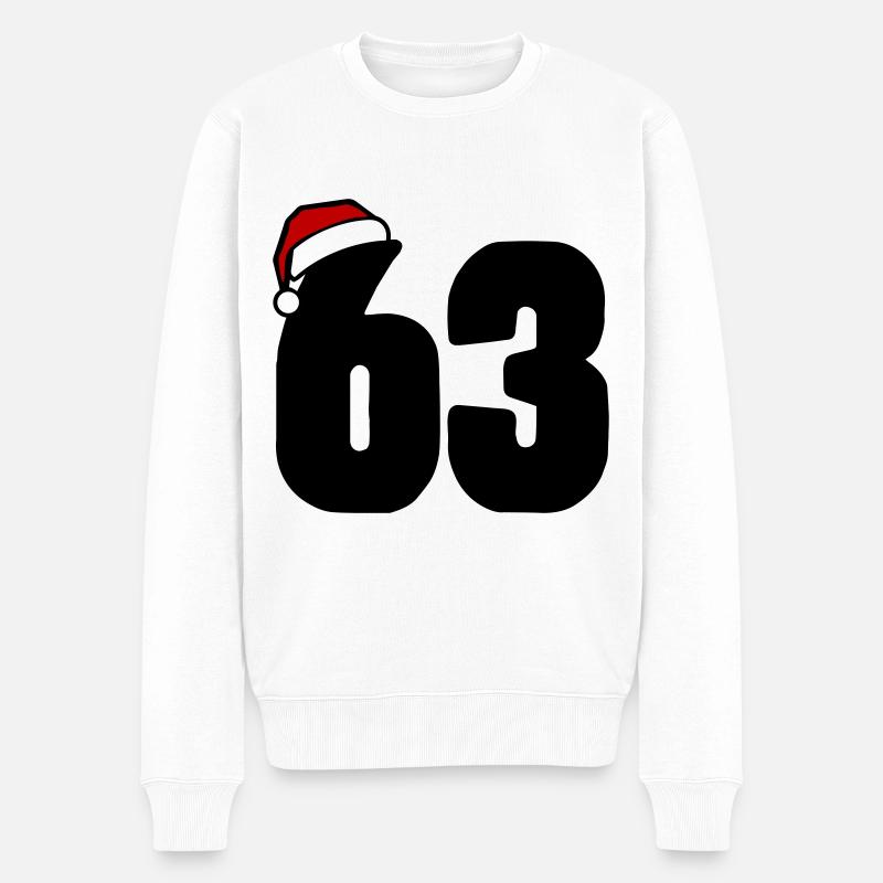 63 Numéro Noël - Pull Premium bio Homme - blanc