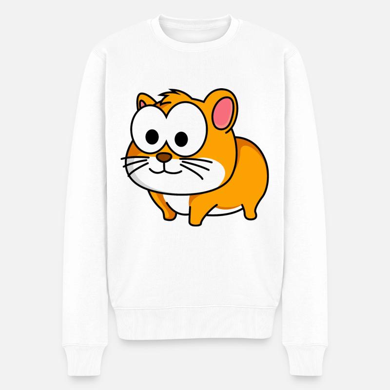 Hamster Comic Animal - Pull Premium bio Homme - blanc