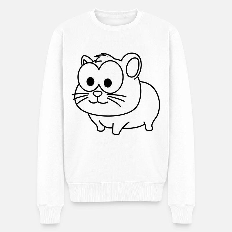 Hamster Comic Animal - Pull Premium bio Homme - blanc