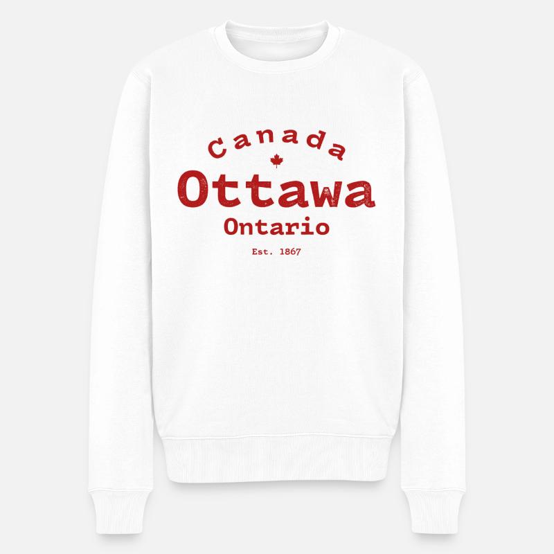 Ottawa - Canada - Ontario - Pull Premium bio Homme - blanc