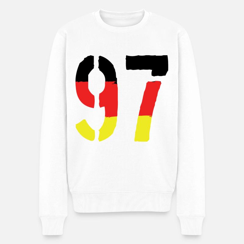 97 Symbole numérique Allemagne - Pull Premium bio Homme - blanc