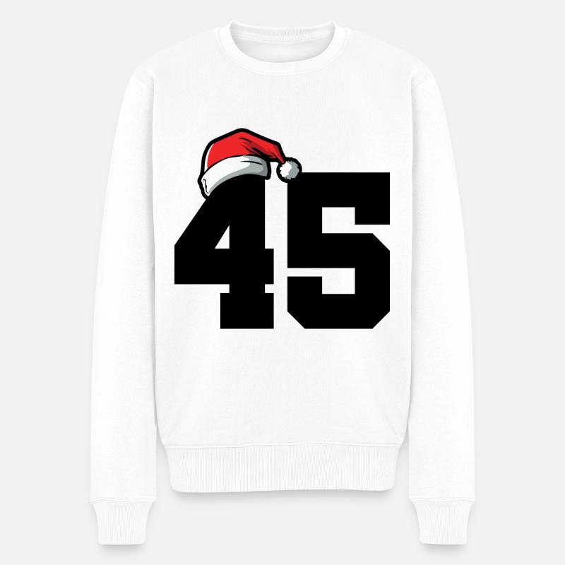 45 Numéro Noël - Pull Premium bio Homme - blanc