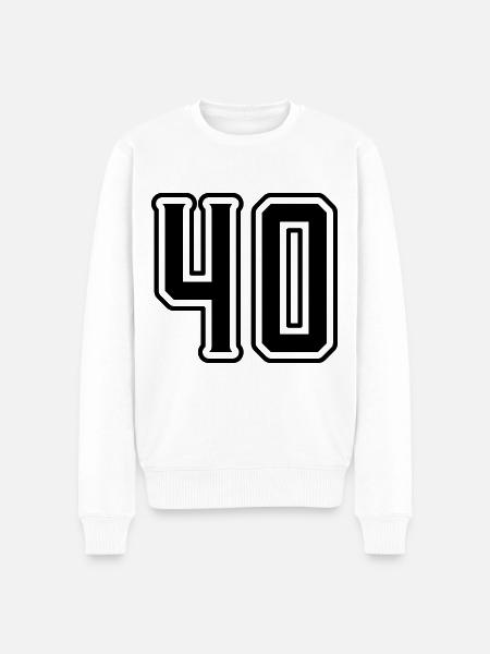 Symbole de 40 chiffres - Pull Premium bio Homme - blanc