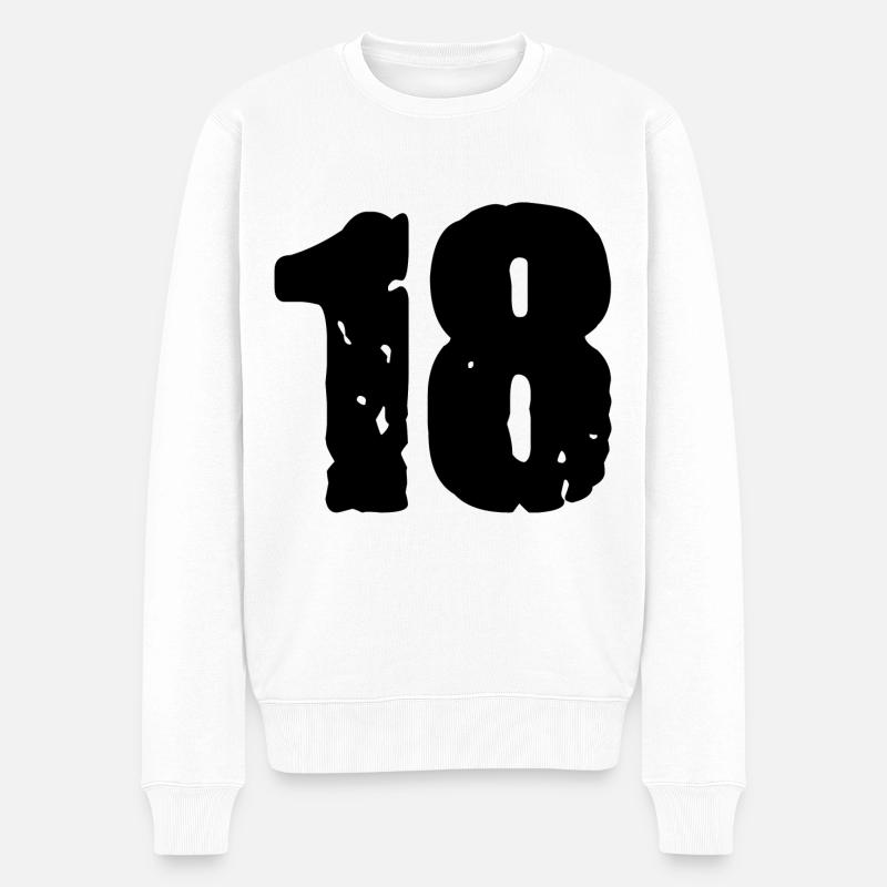 Maillot à 18 chiffres - Pull Premium bio Homme - blanc