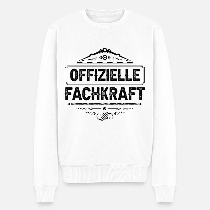 Offizielle Fachkraft - Männer Premium Bio Pullover - Weiß