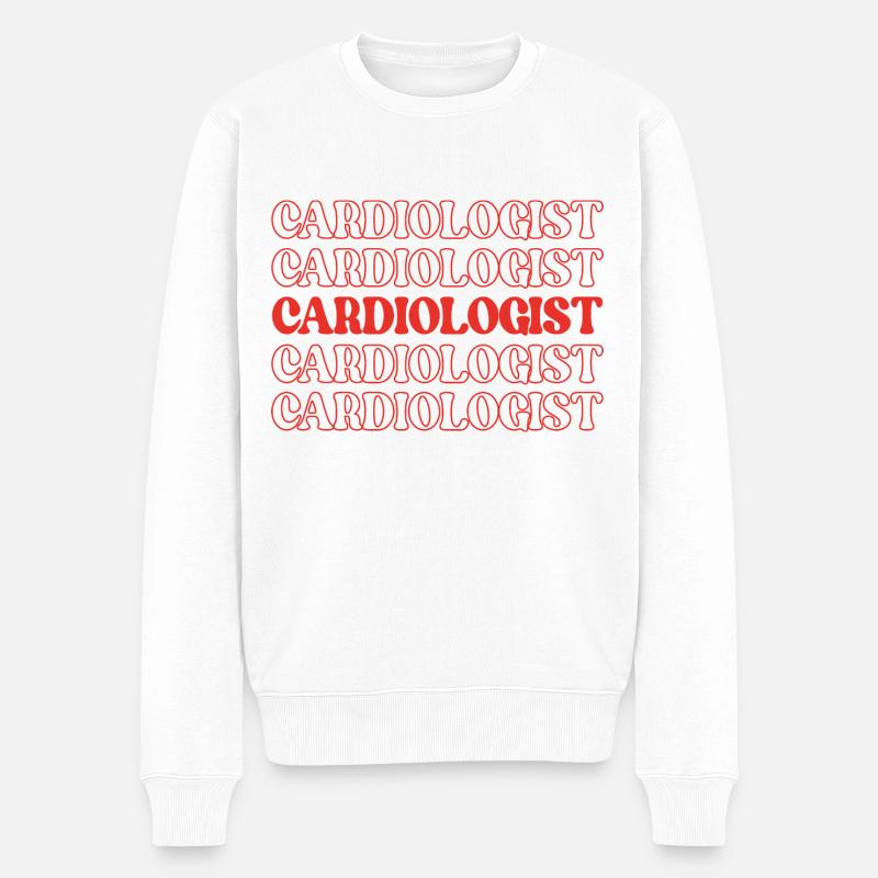 Cardiologue Cardiologue Cardiologue - Pull Premium bio Homme - blanc