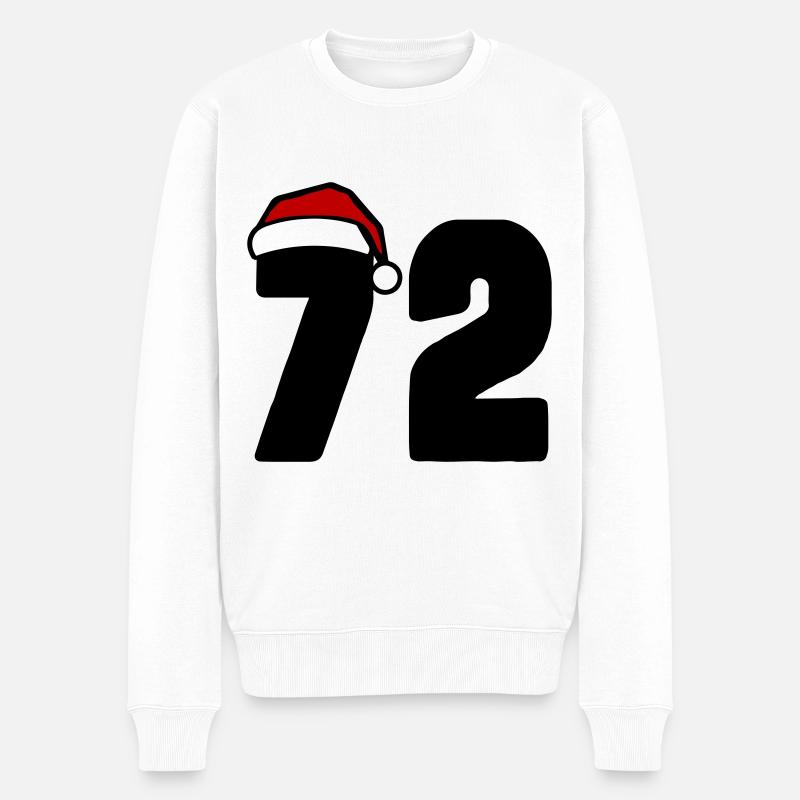 72 Numéro Noël - Pull Premium bio Homme - blanc