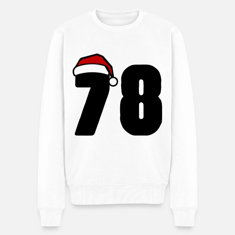 78 Numéro Noël - Pull Premium bio Homme - blanc