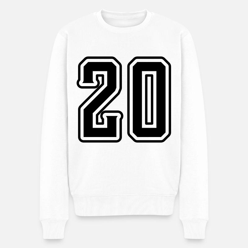 Symbole numérique 20 - Pull Premium bio Homme - blanc