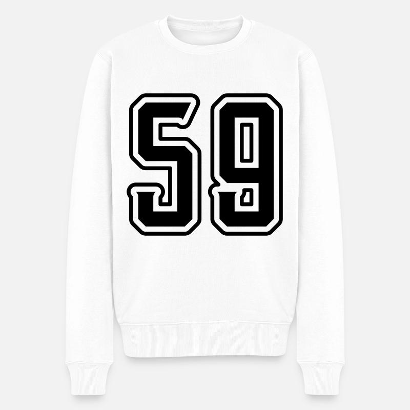 Symbole numérique 59 - Pull Premium bio Homme - blanc