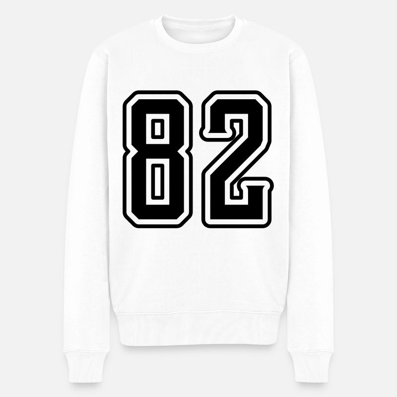 82 Zahl Symbol - Männer Premium Bio Pullover - Weiß