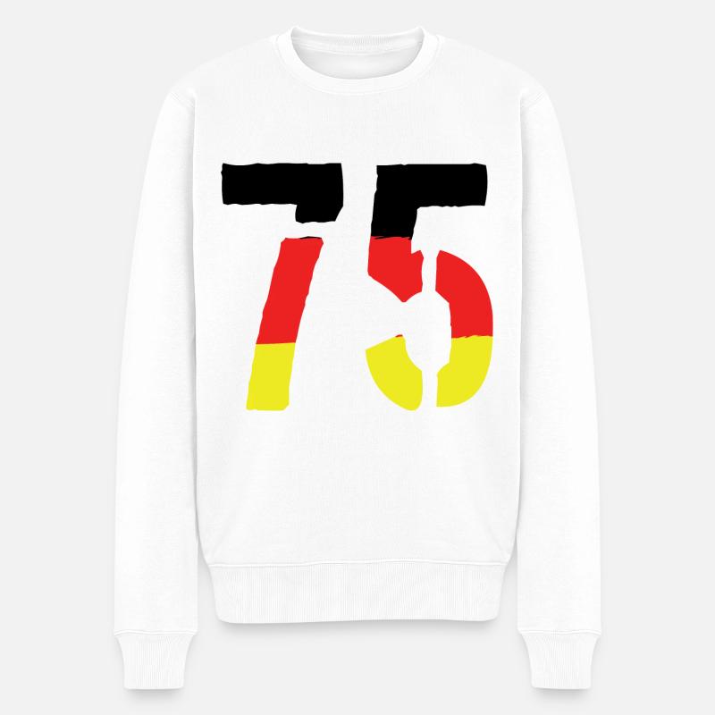 Symbole de numéro 75 Allemagne - Pull Premium bio Homme - blanc