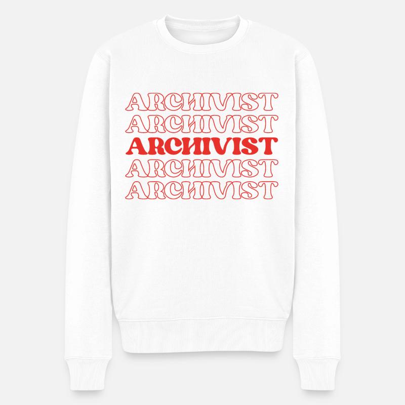 Archiviste Conservateur Archiviste Archiviste Archiviste - Pull Premium bio Homme - blanc