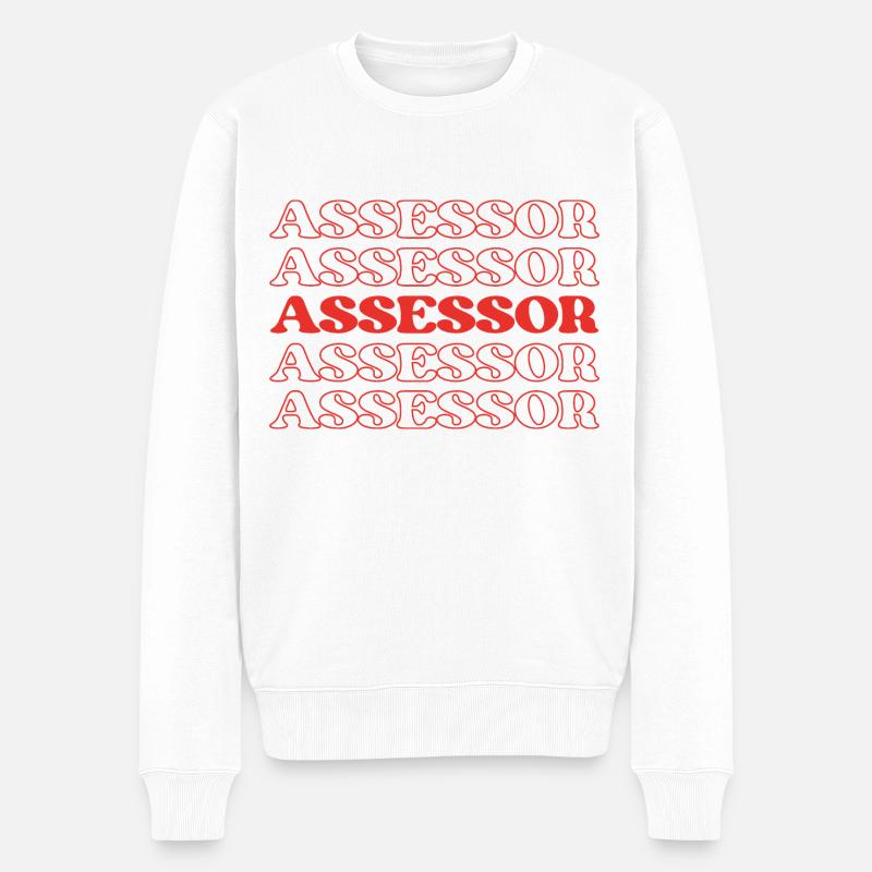 Évaluateur Évaluateur Évaluateur Estimateur - Pull Premium bio Homme - blanc