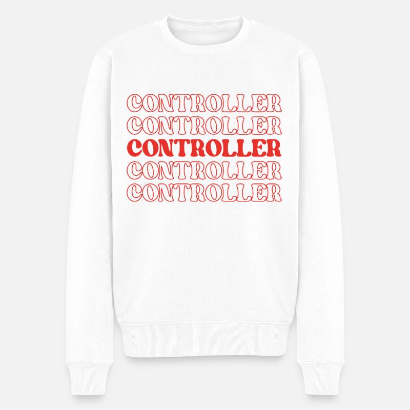 Contrôleur Comptable Auditeur Chef Financier - Pull Premium bio Homme - blanc