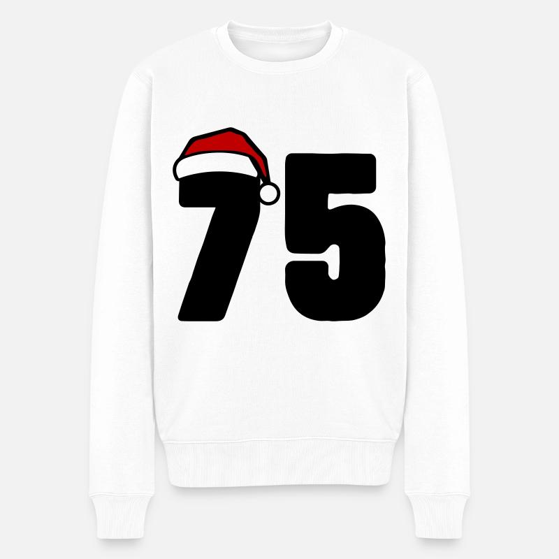 75 Numéro Noël - Pull Premium bio Homme - blanc