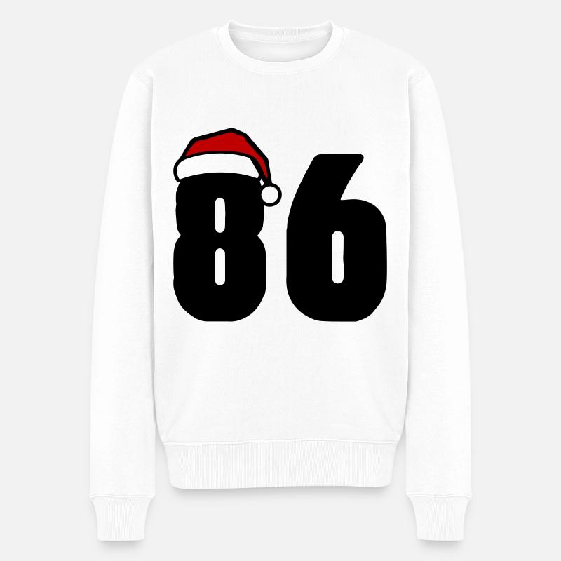 86 Numéro Noël - Pull Premium bio Homme - blanc