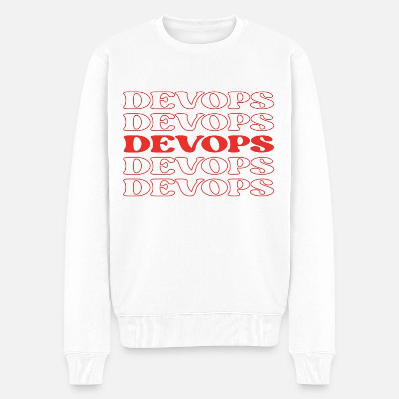 Devops Developer Operations Engineer Devops - Men's Premium Organic Jumper - white