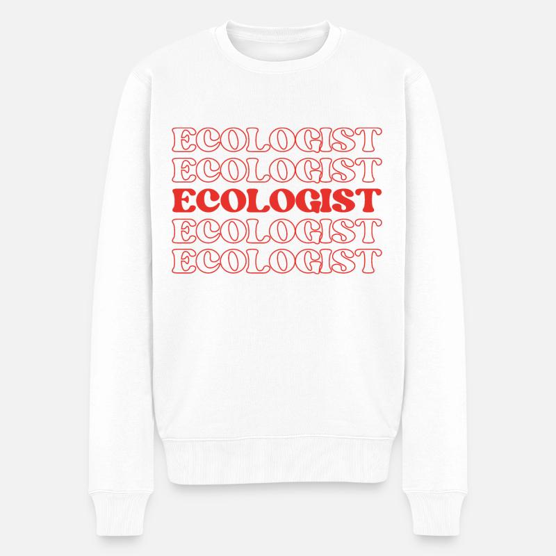 Ökologe, Umweltschützer, Naturschützer - Männer Premium Bio Pullover - Weiß