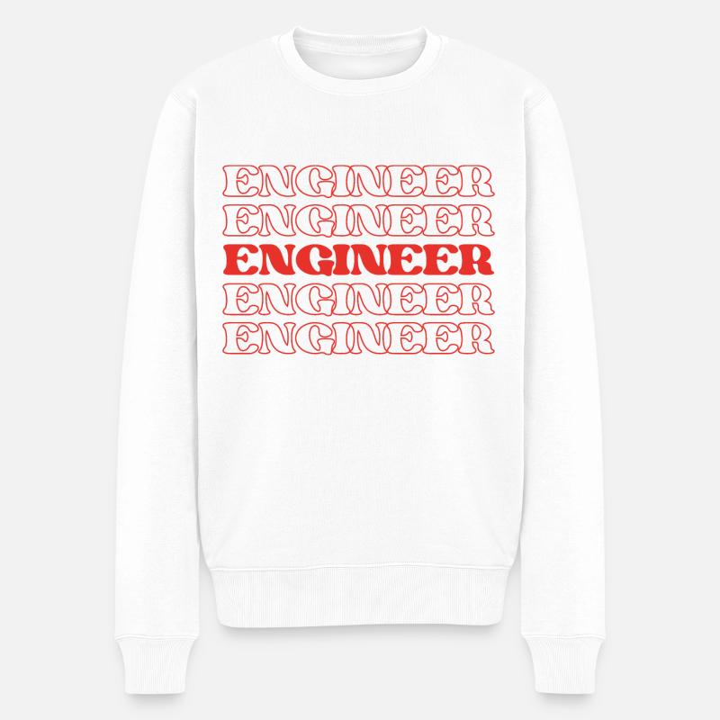 Engineer Designer Developer Technician Builder - Men's Premium Organic Jumper - white