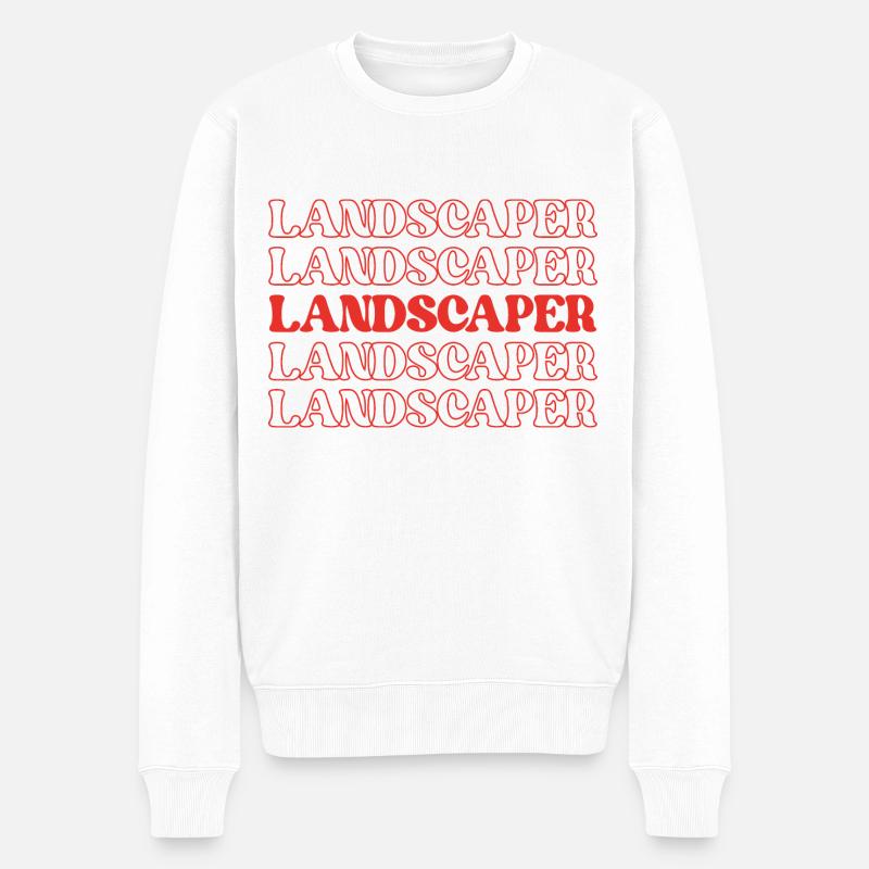 Landschaftsgärtner Landschaftsgärtner - Männer Premium Bio Pullover - Weiß