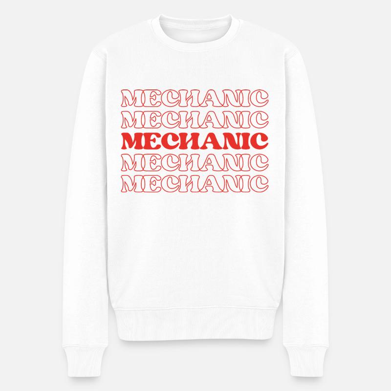 Mechaniker Techniker Autotechniker Auto - Männer Premium Bio Pullover - Weiß