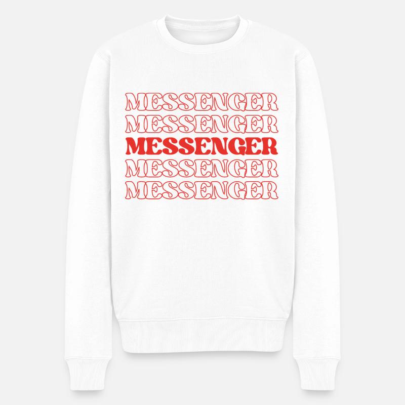Messager Coursier Livreur Facteur - Pull Premium bio Homme - blanc