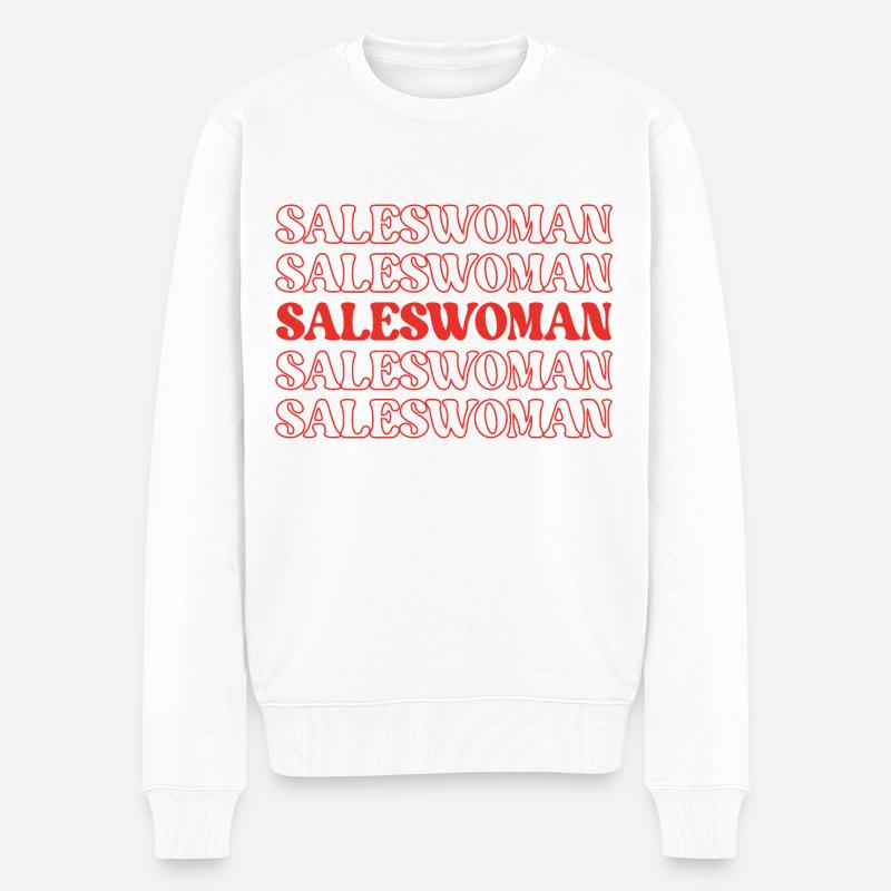 Vendeuse Vendeuse Représentante des ventes - Pull Premium bio Homme - blanc