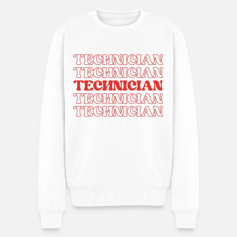 Techniker Fachkraft Facharbeiter - Männer Premium Bio Pullover - Weiß